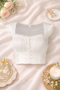 GUESS JEANS TOP FEMME BLANC