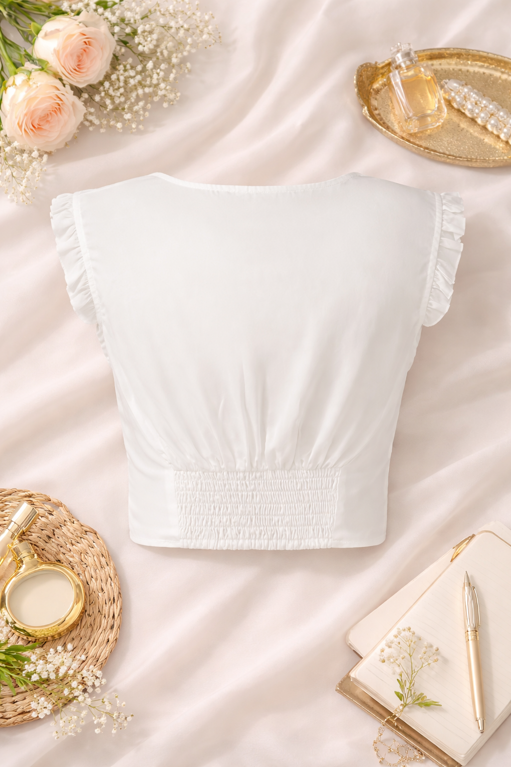 GUESS JEANS TOP FEMME BLANC
